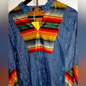 Bell sleeve Denim Dress
